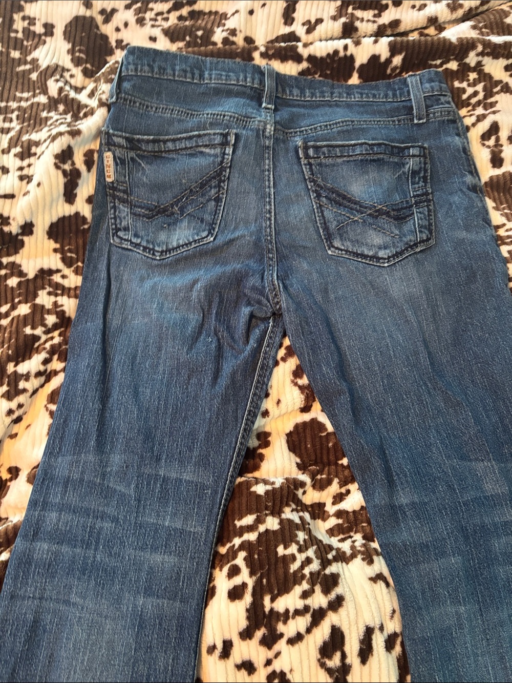 Cinch Women's Dark Blue Bootcut Jeans with Embroidered Back Pockets